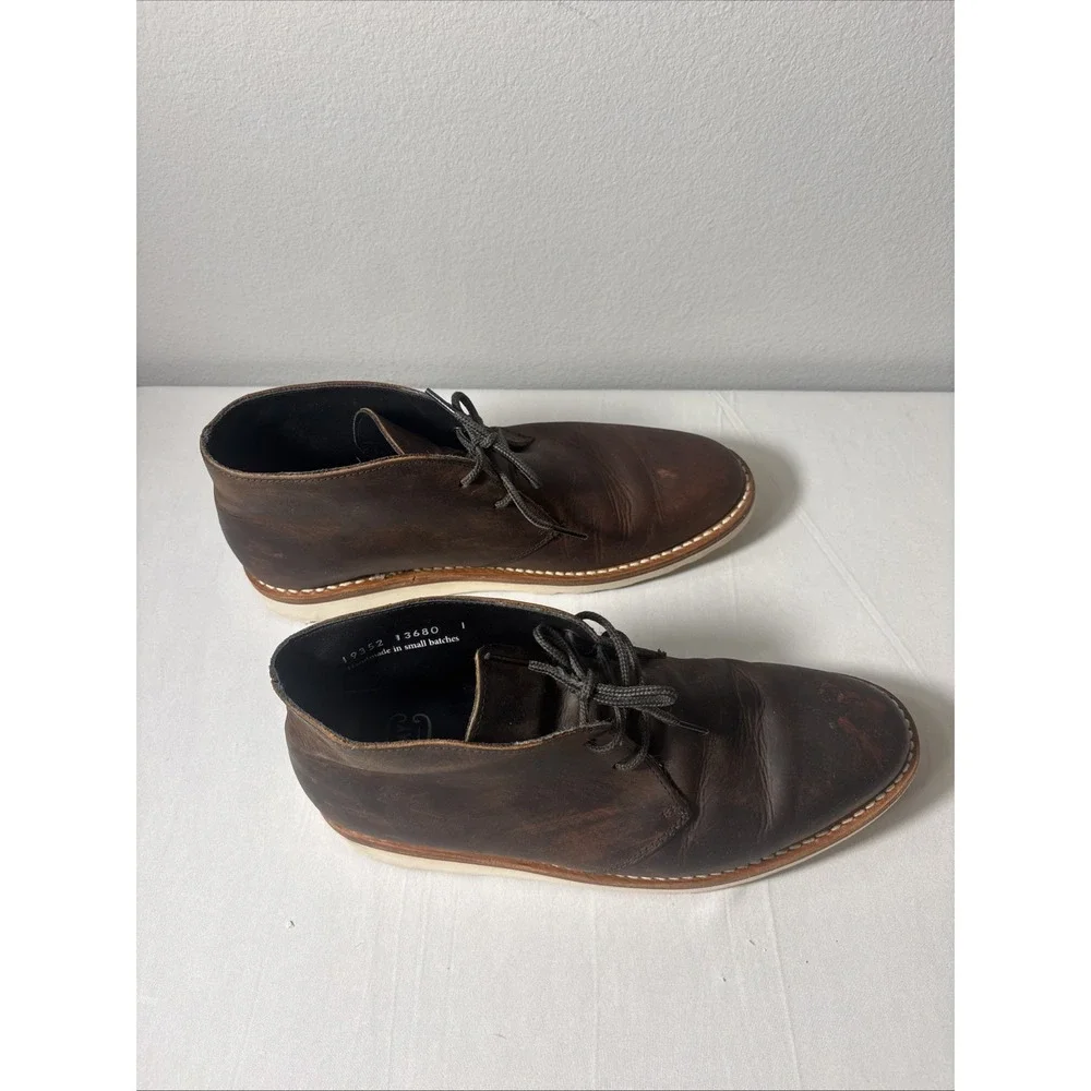 Thursday Boot Co Safari Scout Chukka Boots Men Size 9.5 Wedge Sole Brown Leather